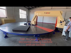 বৃত্তাকার কাজের টেবিল ঘূর্ণন কাটিয়া অনুভূমিক সিএনসি ফোম কাটিয়া মেশিন Slitter ডিজিটাল কন্ট্রোল