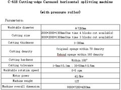 সি-৬১৮ অত্যাধুনিক ক্যারোসেল অনুভূমিক স্প্লিটিং মেশিন (চাপ রোল সহ)
